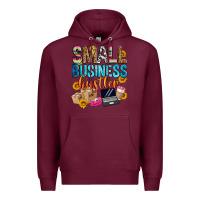 Burgundy small business hustler Premium Hoodie - Zillion Design Studio