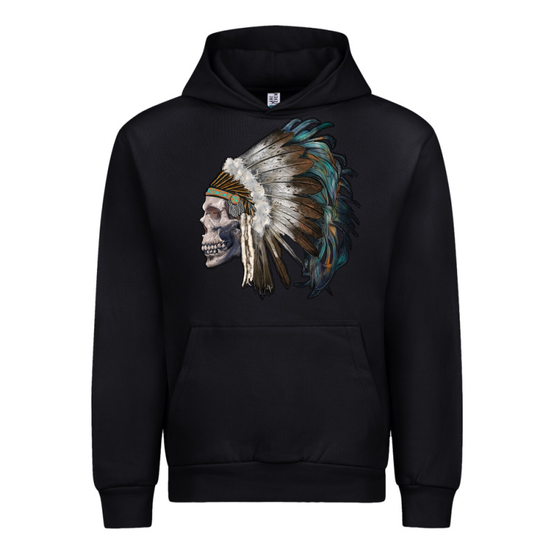 Skull With Indian Headdress Urban Hoodie by RanaPortraitStore | Teevron