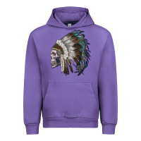 Tulip skull with indian headdress Urban Hoodie - RanaPortraitStore