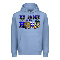 Colony Blue my daddy is my hero police Premium Hoodie - Zillion Design Studio