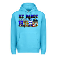 Ocean Blue my daddy is my hero police Premium Hoodie - Zillion Design Studio