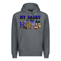 Rock my daddy is my hero police Premium Hoodie - Zillion Design Studio