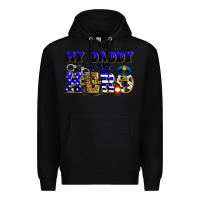 Black my daddy is my hero police Premium Hoodie - Zillion Design Studio