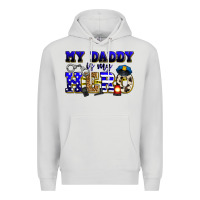 Dove Grey my daddy is my hero police Premium Hoodie - Zillion Design Studio