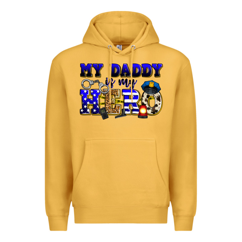 My Daddy Is My Hero Police Premium Hoodie by Zillion Design Studio | Teevron
