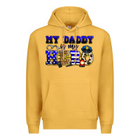 Mustard my daddy is my hero police Premium Hoodie - Zillion Design Studio