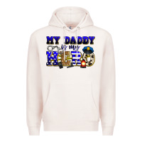 Pale Pink my daddy is my hero police Premium Hoodie - Zillion Design Studio