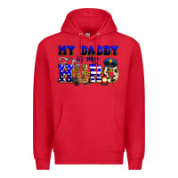 Red my daddy is my hero police Premium Hoodie - Zillion Design Studio
