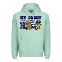 Seafoam my daddy is my hero police Premium Hoodie - Zillion Design Studio