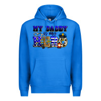 True Royal my daddy is my hero police Premium Hoodie - Zillion Design Studio