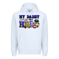 White my daddy is my hero police Premium Hoodie - Zillion Design Studio