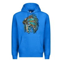 True Royal indian feather headdress with western  patterns Premium Hoodie - RanaPortraitStore