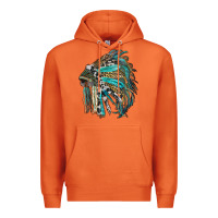 Carrot indian feather headdress with western  patterns Premium Hoodie - RanaPortraitStore