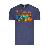 Vintage Denim jusa a girl who loves fall Vintage Tee - Artiststas