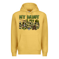 Antique Gold my daddy is my hero army Premium Hoodie - Zillion Design Studio