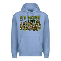 Colony Blue my daddy is my hero army Premium Hoodie - Zillion Design Studio