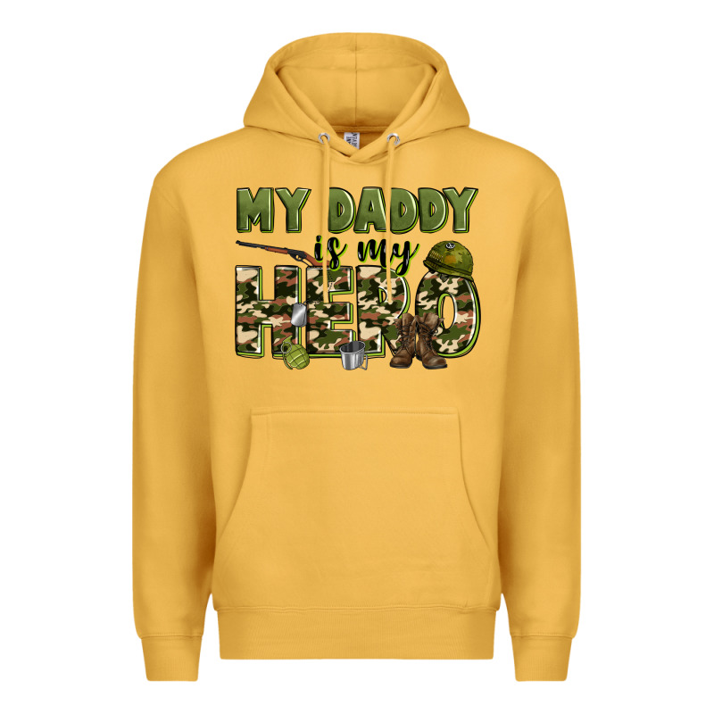 My Daddy Is My Hero Army Premium Hoodie by Zillion Design Studio | Teevron