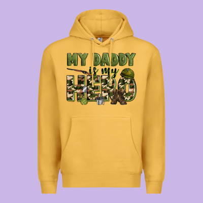 My Daddy Is My Hero Army Premium Hoodie Designed By Zillion Design Studio