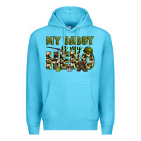 Ocean Blue my daddy is my hero army Premium Hoodie - Zillion Design Studio