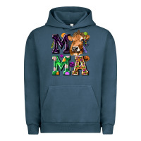 Pigment Midnight Navy Mama Cow Halloween Urban Hoodie - texasbilliewilder