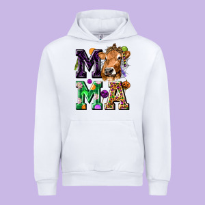 Mama Cow Halloween Urban Hoodie Designed By Texasbilliewilder