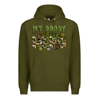 Army Green my daddy is my hero army Premium Hoodie - Zillion Design Studio