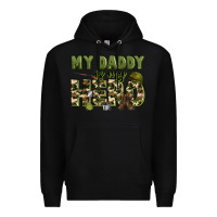 Black my daddy is my hero army Premium Hoodie - Zillion Design Studio