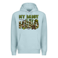 Blue Mist my daddy is my hero army Premium Hoodie - Zillion Design Studio