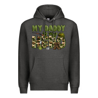 Charcoal Heather my daddy is my hero army Premium Hoodie - Zillion Design Studio