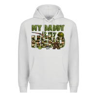 Dove Grey my daddy is my hero army Premium Hoodie - Zillion Design Studio