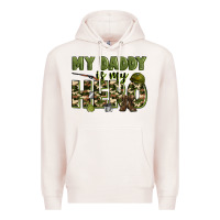 Pale Pink my daddy is my hero army Premium Hoodie - Zillion Design Studio