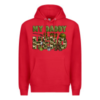 Red my daddy is my hero army Premium Hoodie - Zillion Design Studio