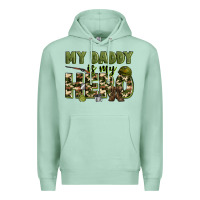 Seafoam my daddy is my hero army Premium Hoodie - Zillion Design Studio
