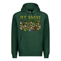 Sports Green my daddy is my hero army Premium Hoodie - Zillion Design Studio