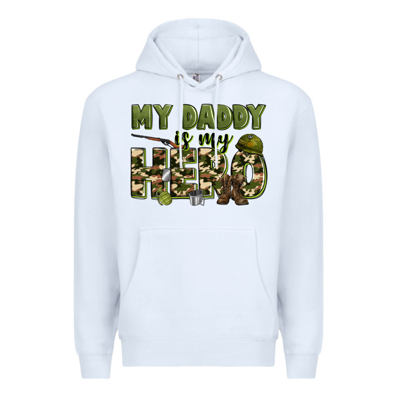 My Daddy Is My Hero Army Premium Hoodie by Zillion Design Studio | Teevron