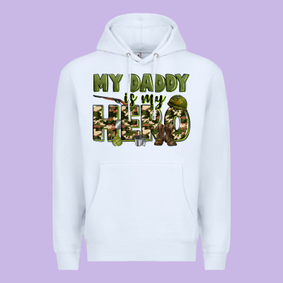 My Daddy Is My Hero Army Premium Hoodie Designed By Zillion Design Studio