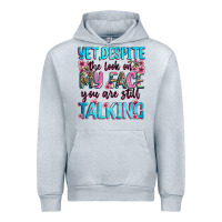 Heather Grey yet,despite the look on my face you are still talk Urban Hoodie - Zillion Design Studio