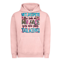 Pigment Salmon yet,despite the look on my face you are still talk Urban Hoodie - Zillion Design Studio