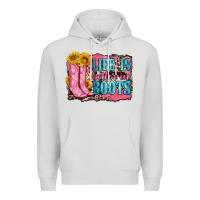 Dove Grey life is better in boots Premium Hoodie - Zillion Design Studio