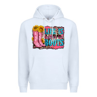 White life is better in boots Premium Hoodie - Zillion Design Studio