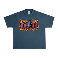 Midnight Navy Leopard Mama Lightning Urban Heavy Tee - RanaPortraitStore