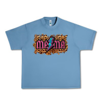 Pebble Blue Leopard Mama Lightning Urban Heavy Tee - RanaPortraitStore