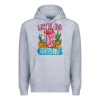 Heather Grey let's go girls Premium Hoodie - Zillion Design Studio
