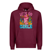Burgundy let's go girls Premium Hoodie - Zillion Design Studio