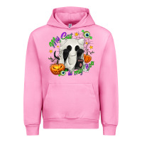 Fuchsia Pink My Cat Is My Boo Urban Hoodie - texasbilliewilder