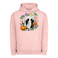 Pigment Salmon My Cat Is My Boo Urban Hoodie - texasbilliewilder