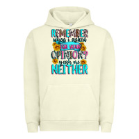 Pigment Pistachio remember when i asked for your opinion Urban Hoodie - Zillion Design Studio