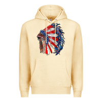 Pina Colada american flag indian headdress Premium Hoodie - RanaPortraitStore