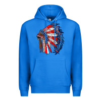True Royal american flag indian headdress Premium Hoodie - RanaPortraitStore