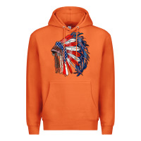 Carrot american flag indian headdress Premium Hoodie - RanaPortraitStore
